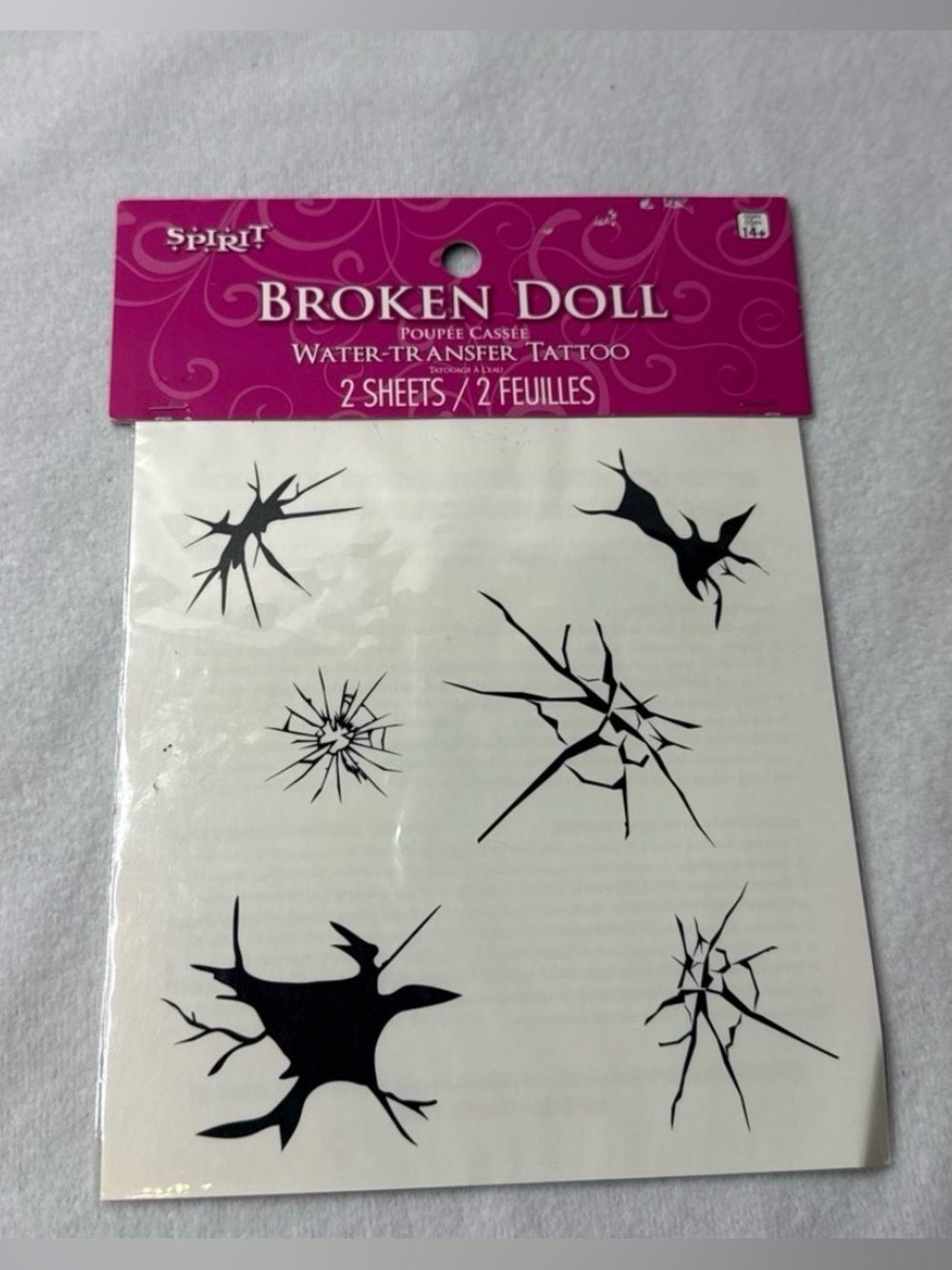Spirit Broken Doll Black Decal Stickers